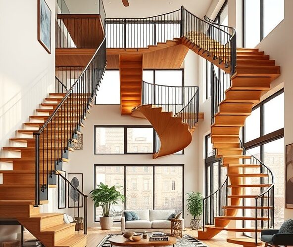 Jakie schody drewniane przy remoncie mieszkania najbardziej podniosą wartość?